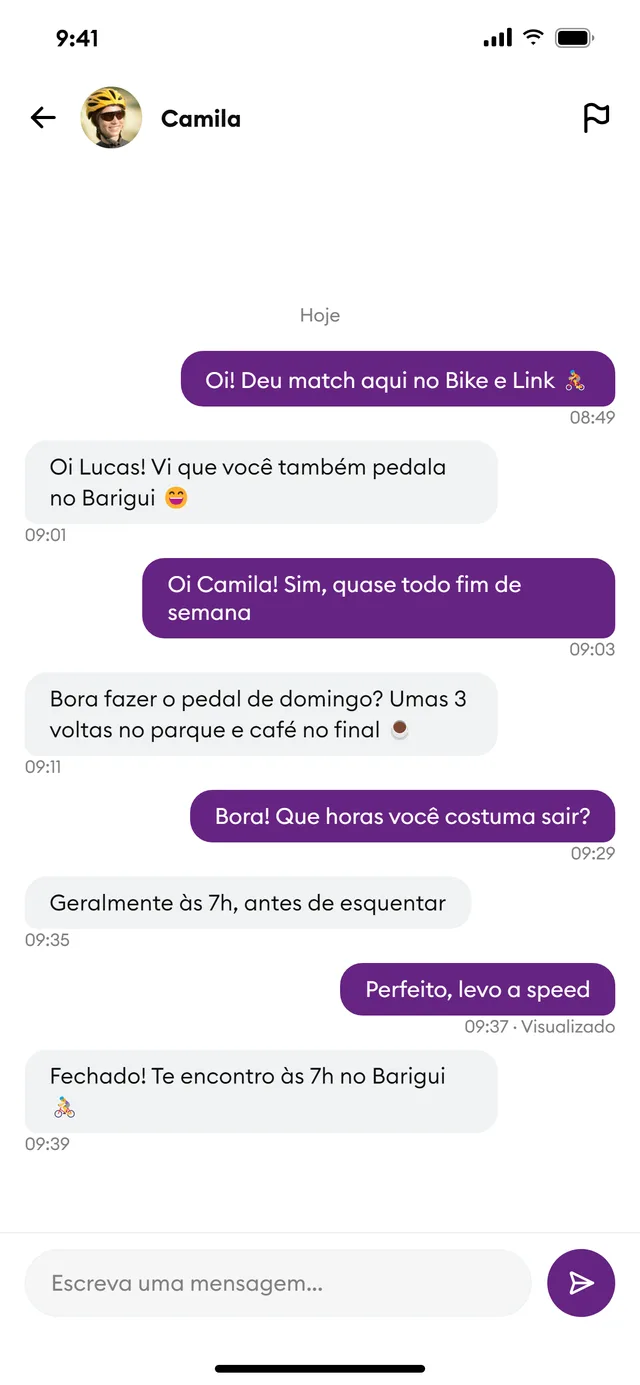 Conversa no chat