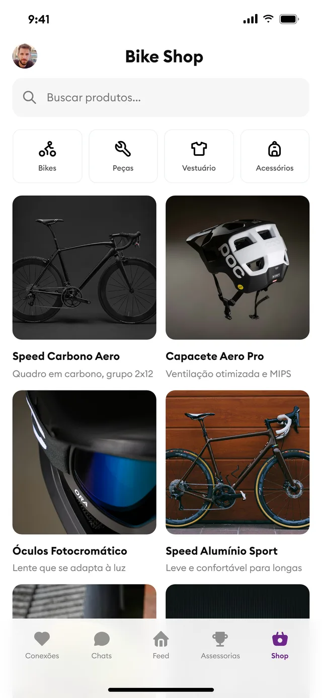 Vitrine da Bike Shop